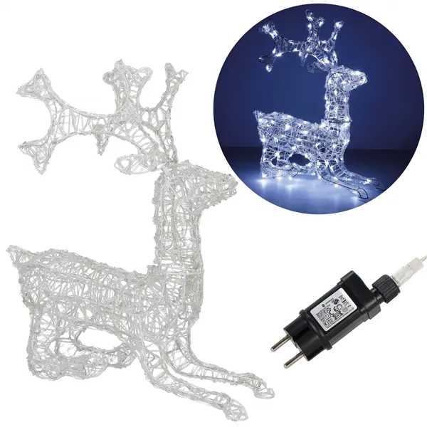 Рождественская декорация LED Олень Springos CL4121 130 LED, холодный белый